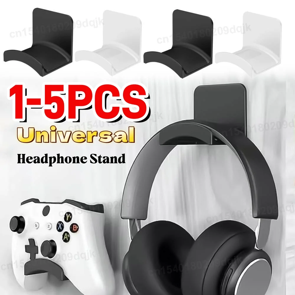 1–5 Stück, ohne Bohren, Wandmontage, Kopfhörerhalter, stilvoll, praktisch, multifunktional, einfach zu installieren, nicht beschädigende Gaming-Headset-Halterung