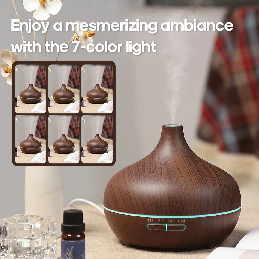 Wood Grain Aromatherapy Diffuser USB Humidifier Desktop Air Purifier Essential Oil Aroma Cool Mist Difusor
