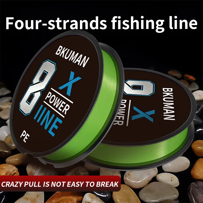 

BKUMAN X8 PE wear-resistant fishing line, suitable for saltwater and freshwater fishing. Ideal for both beginners and pros