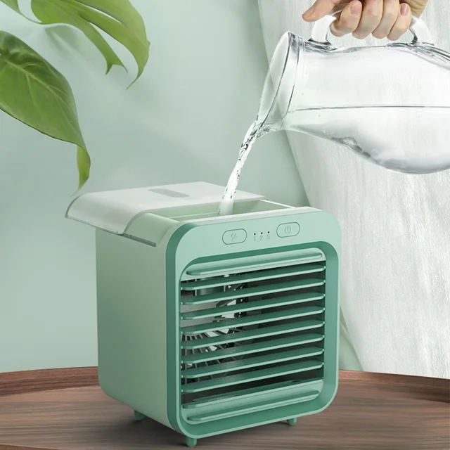 Nowy Przenośny Mini Wentylator Klimatyzacyjny USB z 3 Trybami Chłodzenia, Wentylator Klimatyzacyjny, Wentylator Chłodzący Powietrze, Wentylator Biurkowy