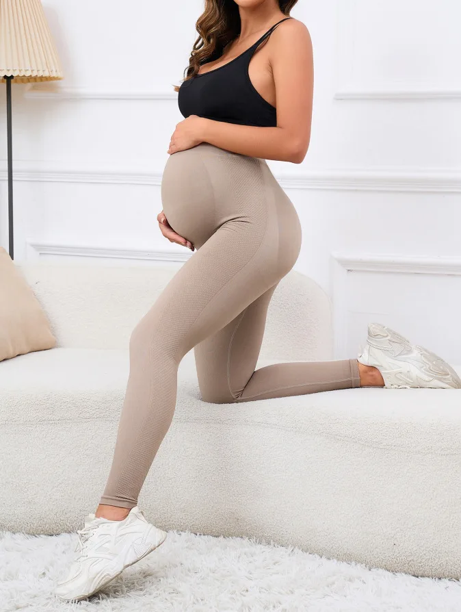 Yogahose für schwangere Frauen, Sport-Leggings, lange Hose – Detail 8
