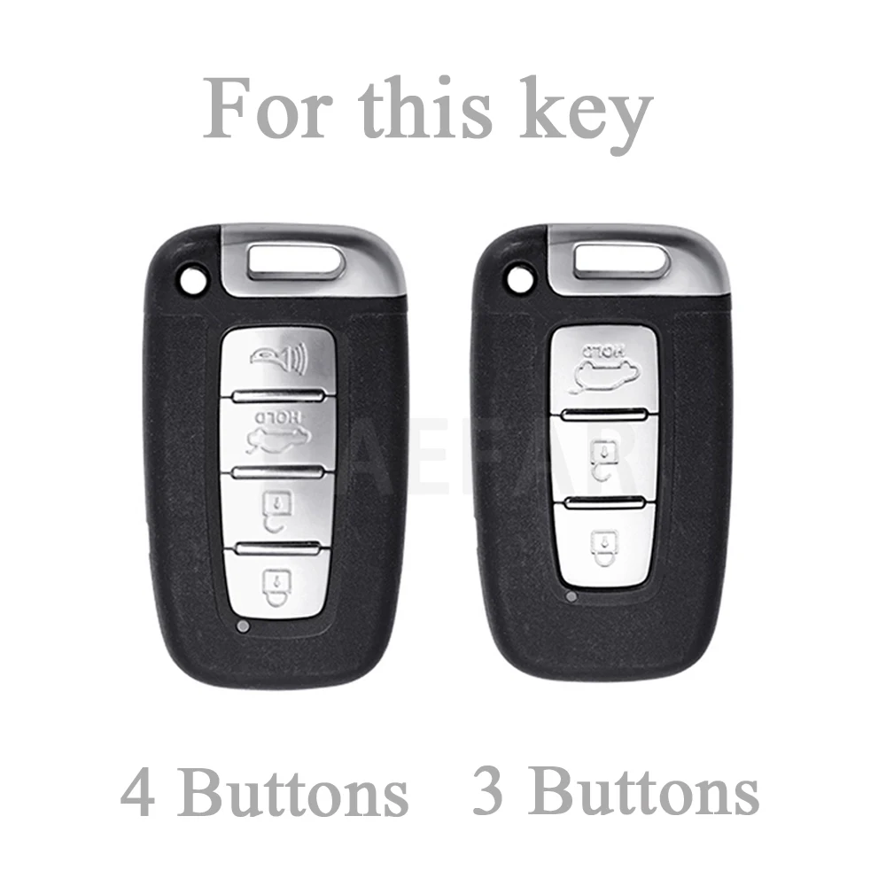 3/4 Buttons Car Key Case Cover for Kia Hyundai Ix35 SOUL SORENTO MOHAVE Borrego EQUUS Optima K5 Forte Opirus Rohens Shell Fob - Image 3