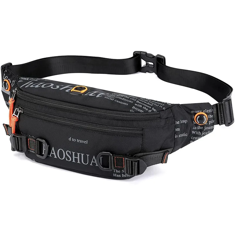 Men Fanny Pack Teenager Unisex Casual Sling Belt Waist Bags Male Shoulder Bag for Outdoor Running Cycling Phone Pouch