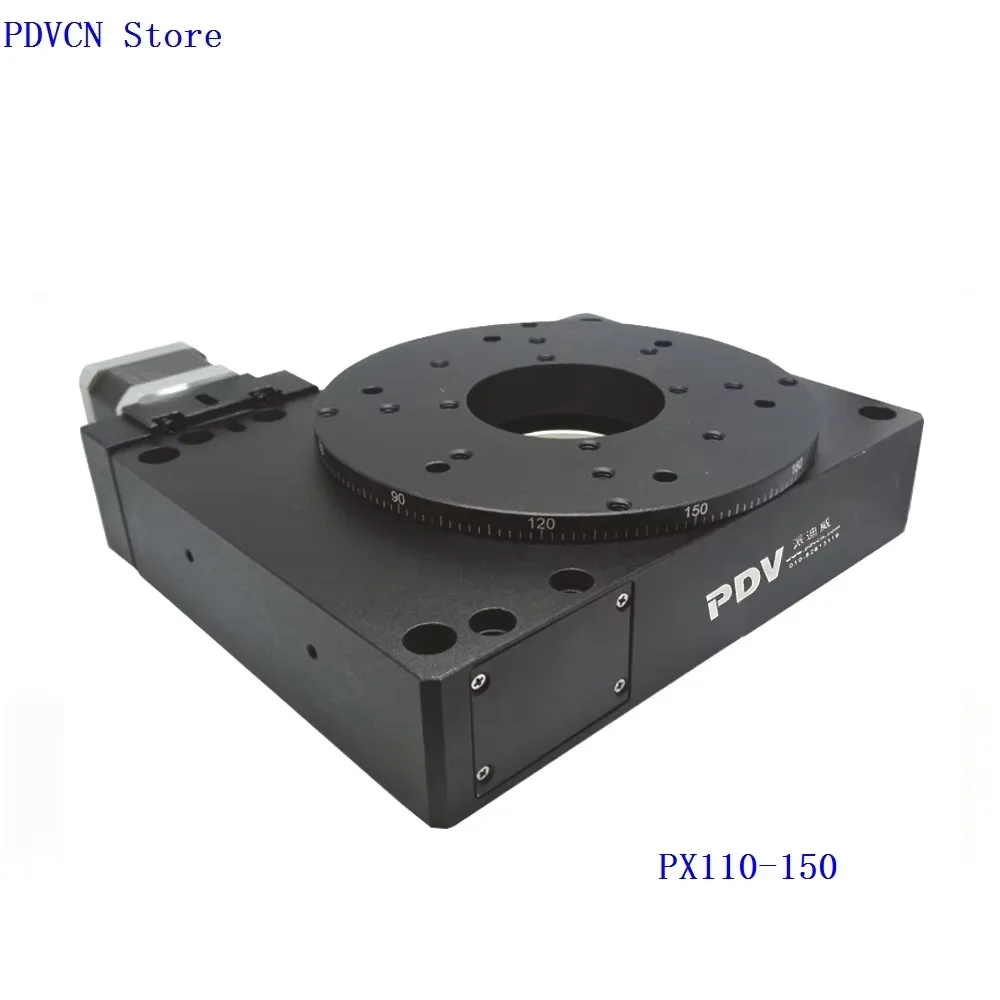 PDV PX110-150 المرحلة الدوارة الكهربائية، منصة دوارة كهربائية، مرحلة دوران بمحرك، مقياس محمل مكتبي دوار دقيق