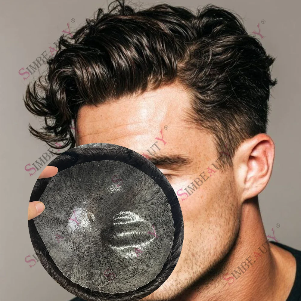 

Мужской парик-накладка 30 мм, волнистый, серый 1B65 1B20, темно-коричневый, черный, 100% натуральные человеческие волосы, ультратонкий, 0,1 мм, с полиуретановой основой, недорогой капиллярный протез