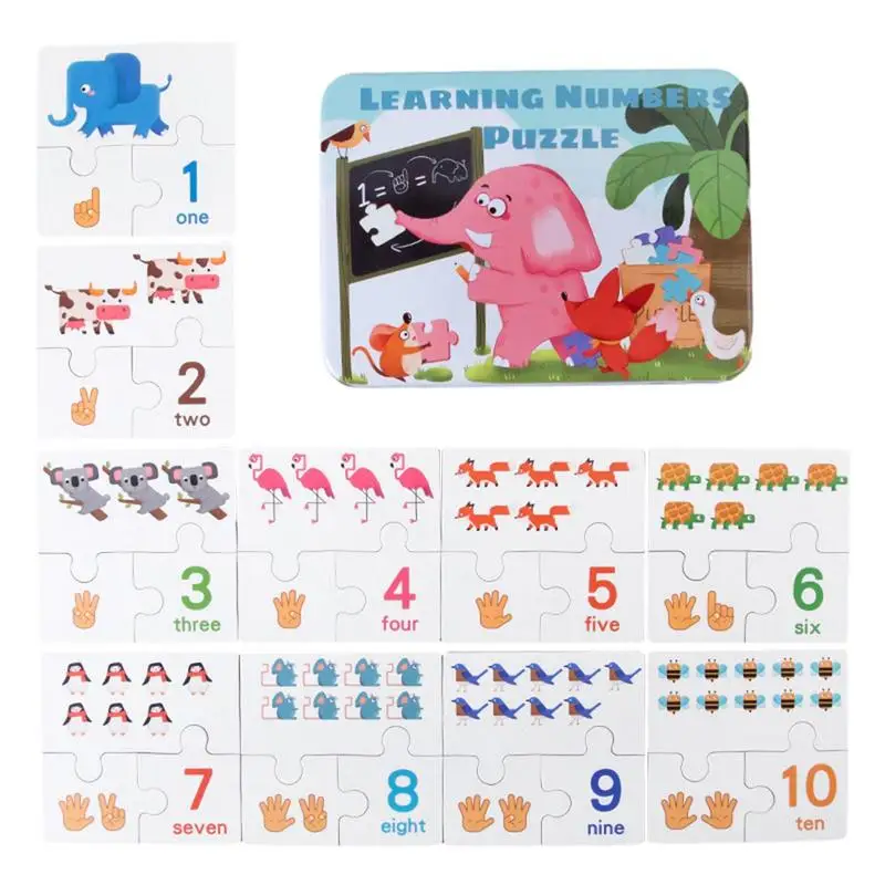 

Number Puzzles Educational Puzzles Digital Recognition Develop Hand-eye Coordination Skills Jigsaw Puzzle For Toddler 1 2 3 Year