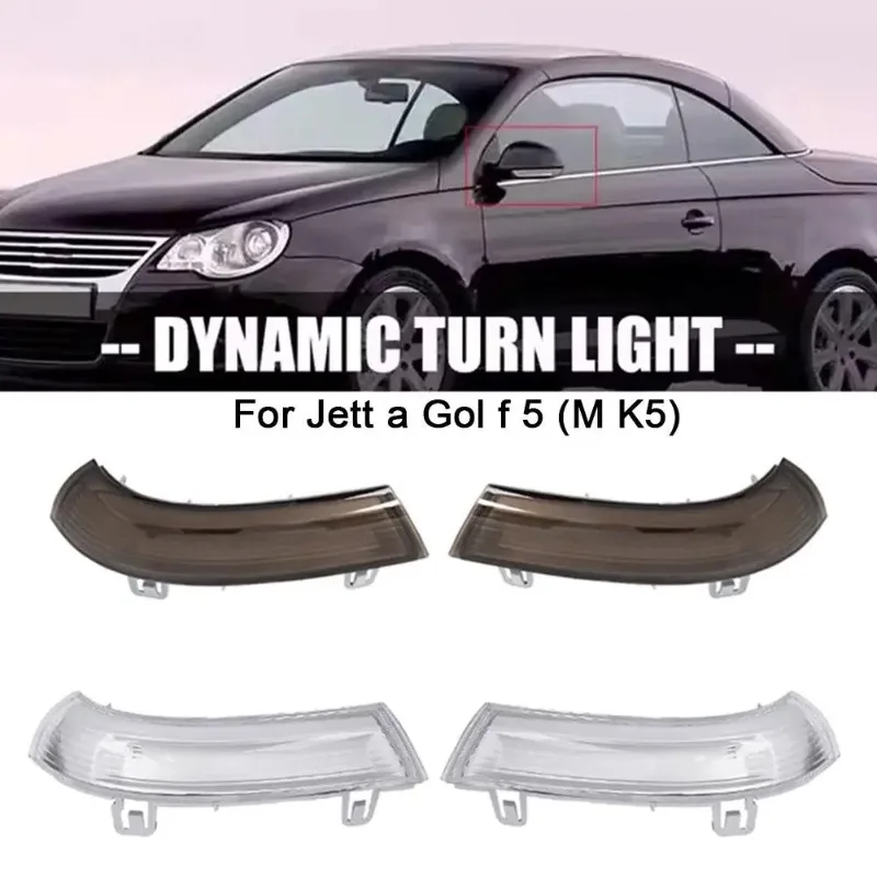 

Car Door Mirror LED Turn Signal Light Modified Part Replacement ABS Left/Right Turn Signal for VW-Jetta Golf 5 MK5 Sagitar new
