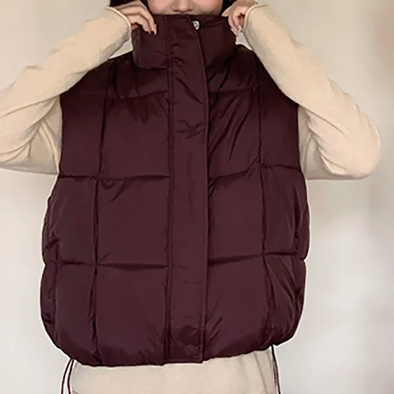 ITOOLIN 2025 الخريف جديد الكورية متعددة الوظائف معطف مريح وغير رسمي نمط بلون فضفاض المرأة أسفل القطن سترة #6