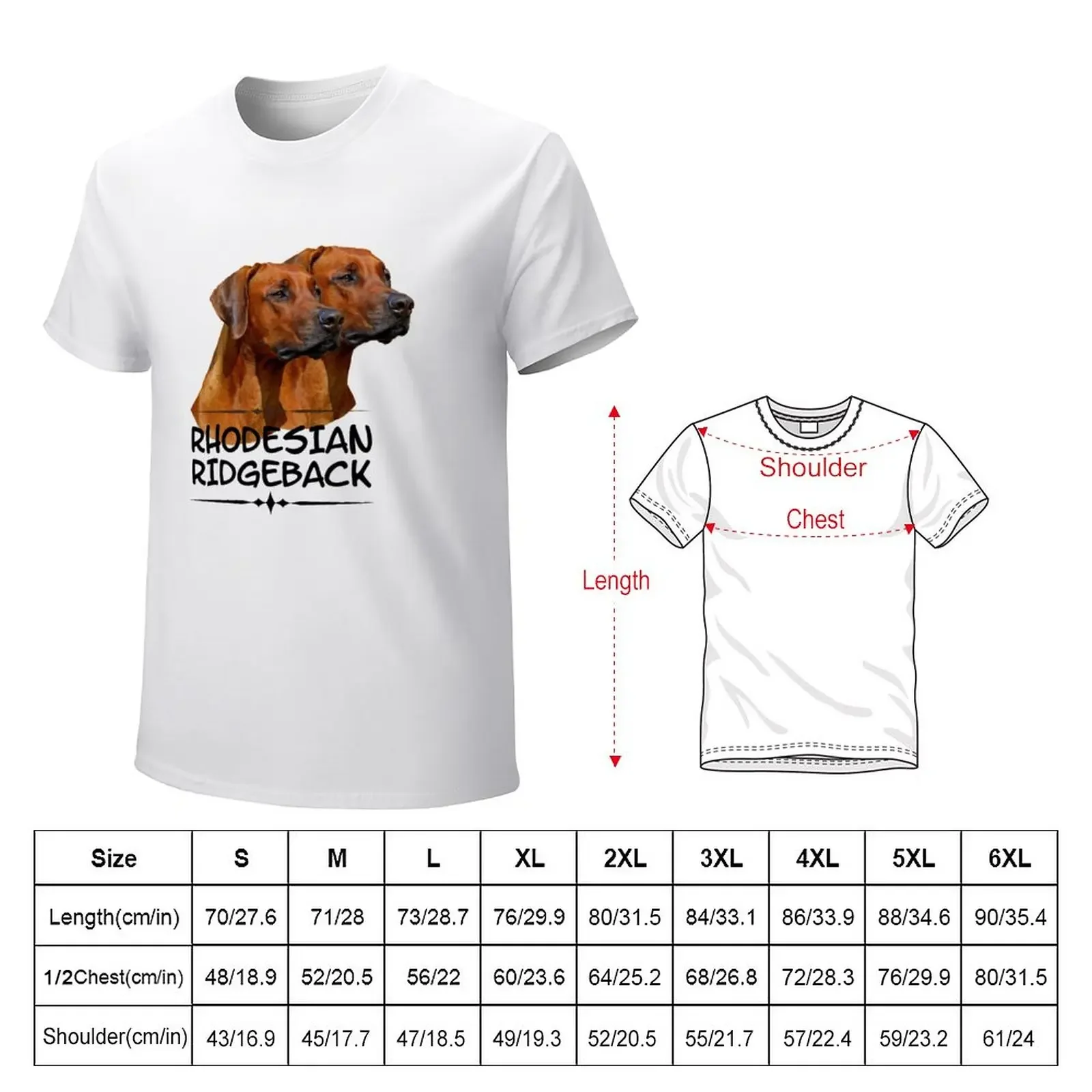 Rhodesian Ridgeback T-Shirt vintage summer tops funnys Men's t shirts Cotton Luxury brand vintage oversized