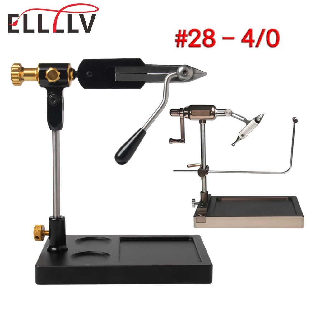 ELLLV 1PC 360° Rotary Heavy Duty Base Fly Tying Vise Assist Jig Hook Lure Maker #28 - 4/0 Dry Wet Streamer Flies Tying Tool