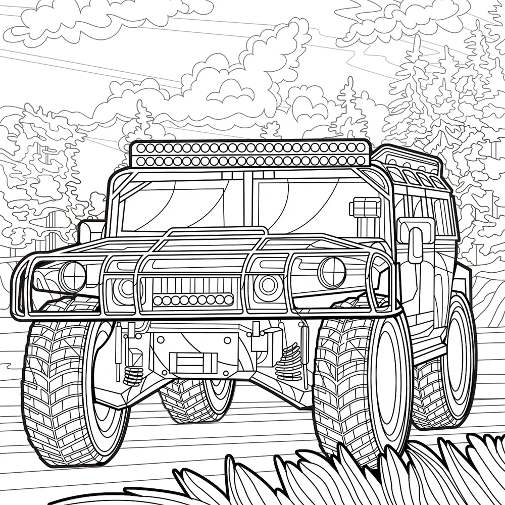 1pc Varlous Vehicles  Art Coloring Book 22 Page Coloring Books Gift For Birthday Party Relieve Stress Kill Time Graffiti