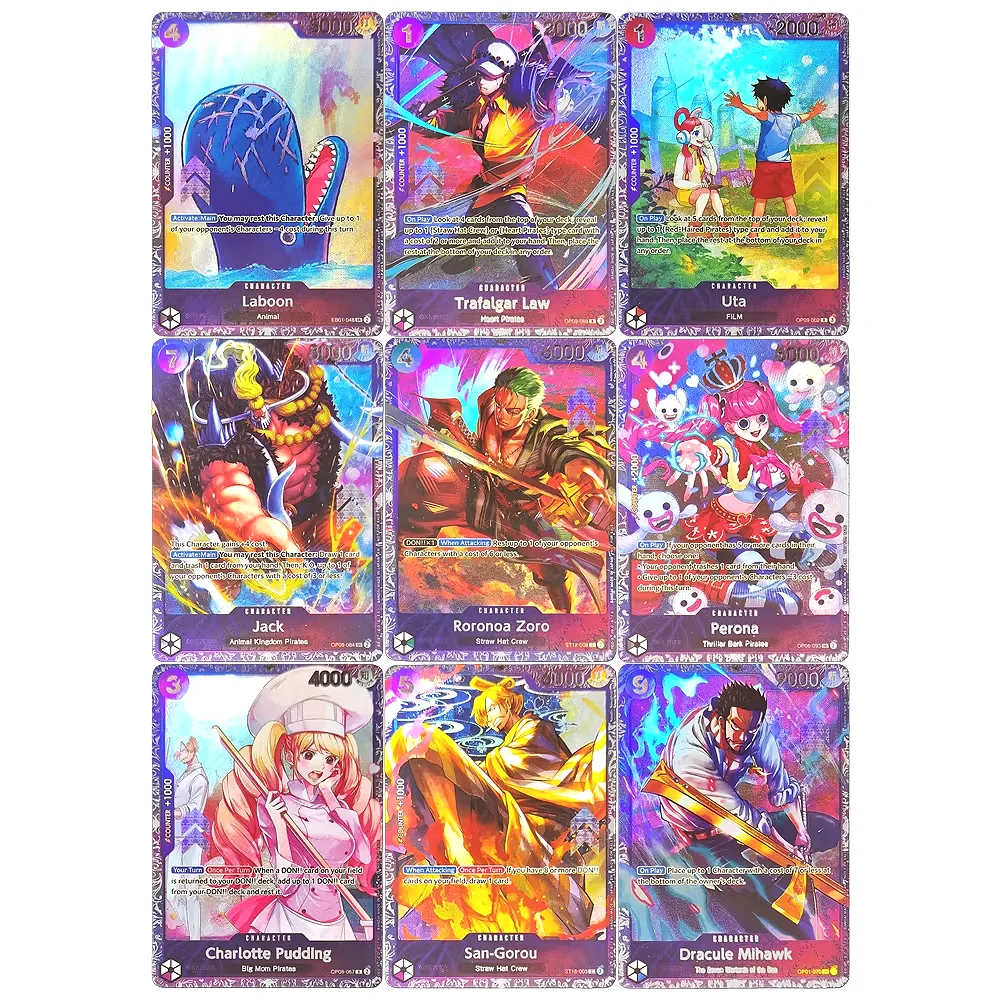 EEN STUK Collectie Kaarten OP08 San-Gorou Roronoa Zoro Jack Perona NL Hoge Kwaliteit DIY Self Made Game Anime kaarten Gift Speelgoed