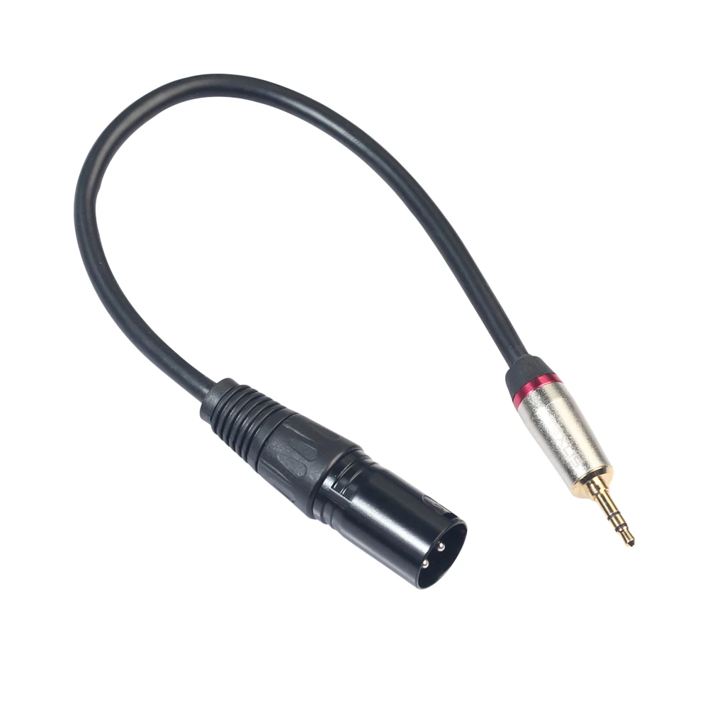 

3.5Mm To Xlr Audio Cable Adapter Microphone Smartphone Computer Copper Gold Plated Zinc Alloy 30Cm Long Audio Video Cable Xlr