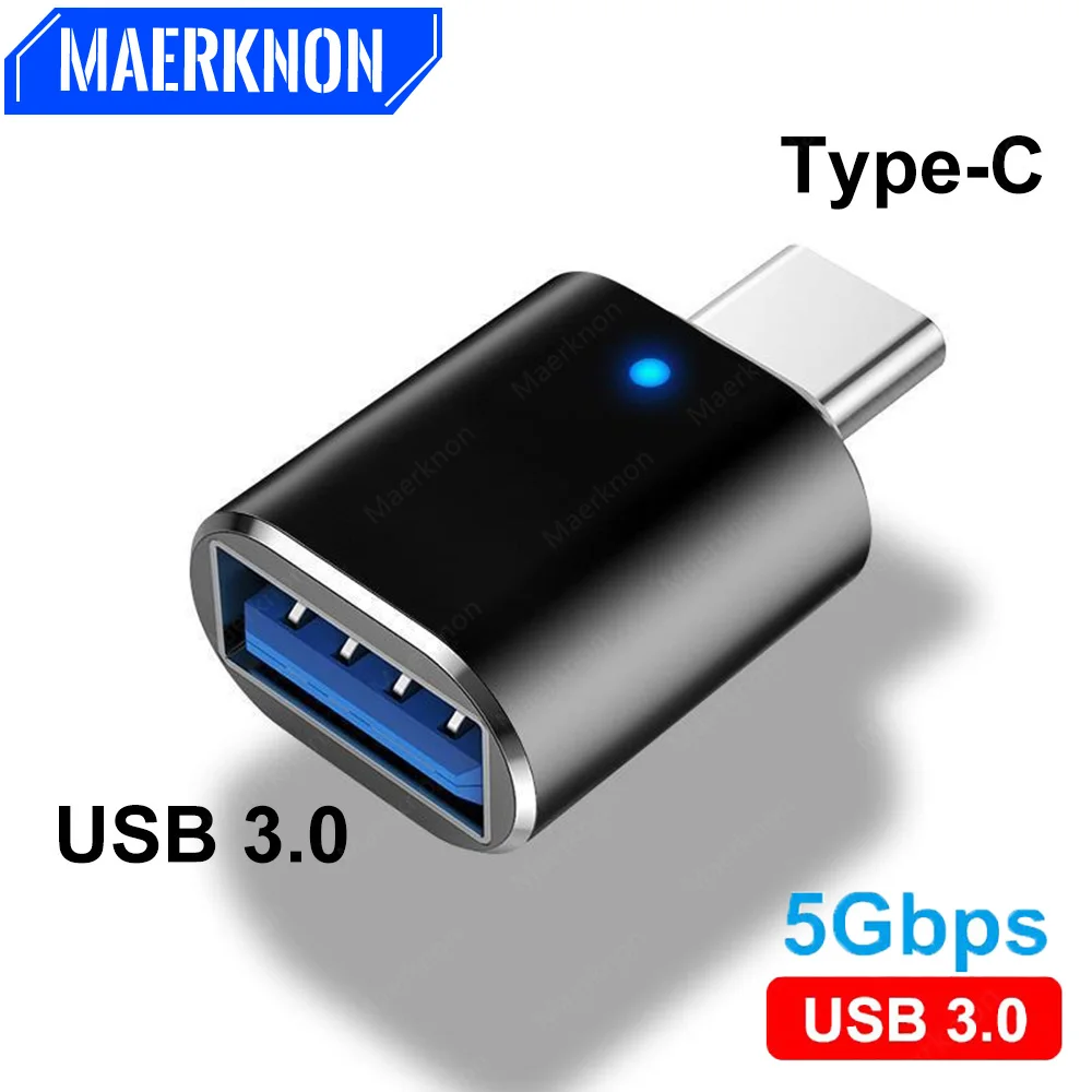 Type C To USB 3.0 OTG Adapter USB C Male To USB Female Converter For Macbook Air Pro Samsung S21 S20 Xiaomi Type C OTG Connector