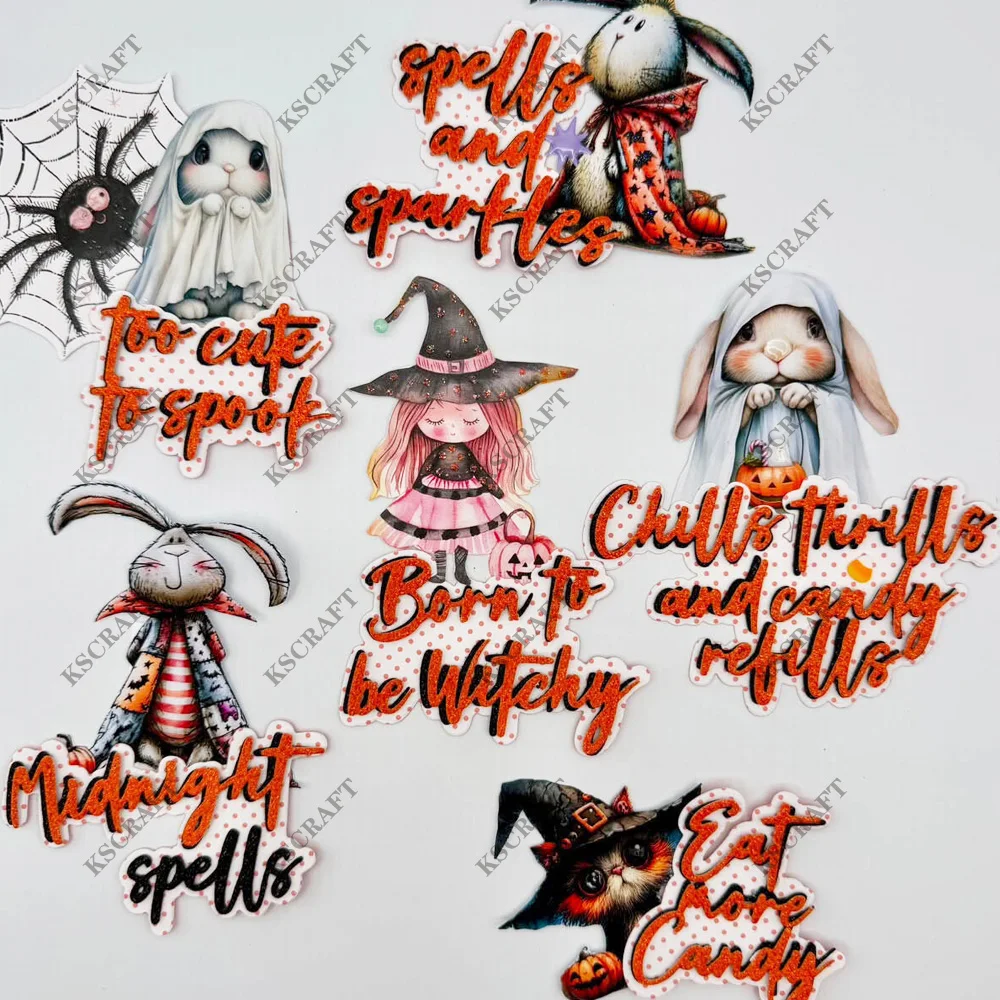 KSCRAFT 2026 Halloween Sentiments Cutting Dies Stencils for DIY Scrapbooking Decorative Embossing DIY Paper Cards