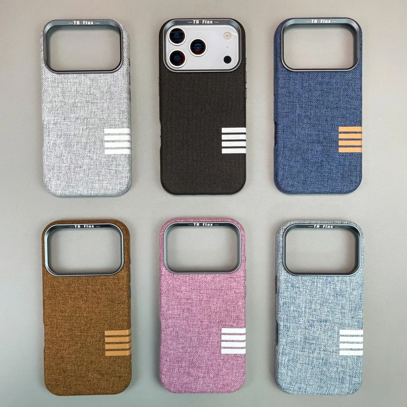 Casing Kain Magnetik Original untuk iPhone 17 16 15 14 Pro Max dengan Kompatibilitas Pengisian Daya Nirkabel dan Pelindung Lensa dari Alloy