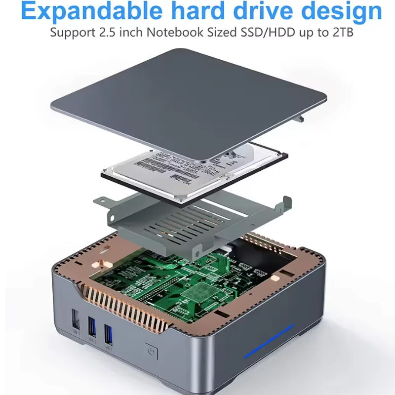 GK3 PRO Mini PC Intel Pentium N100 Windows 11 Pro 32 GB DDR4 1 TB SSD WIFI5 BT 4.2 1000 M LAN Risoluzione 4K PC da gioco a tripla uscita