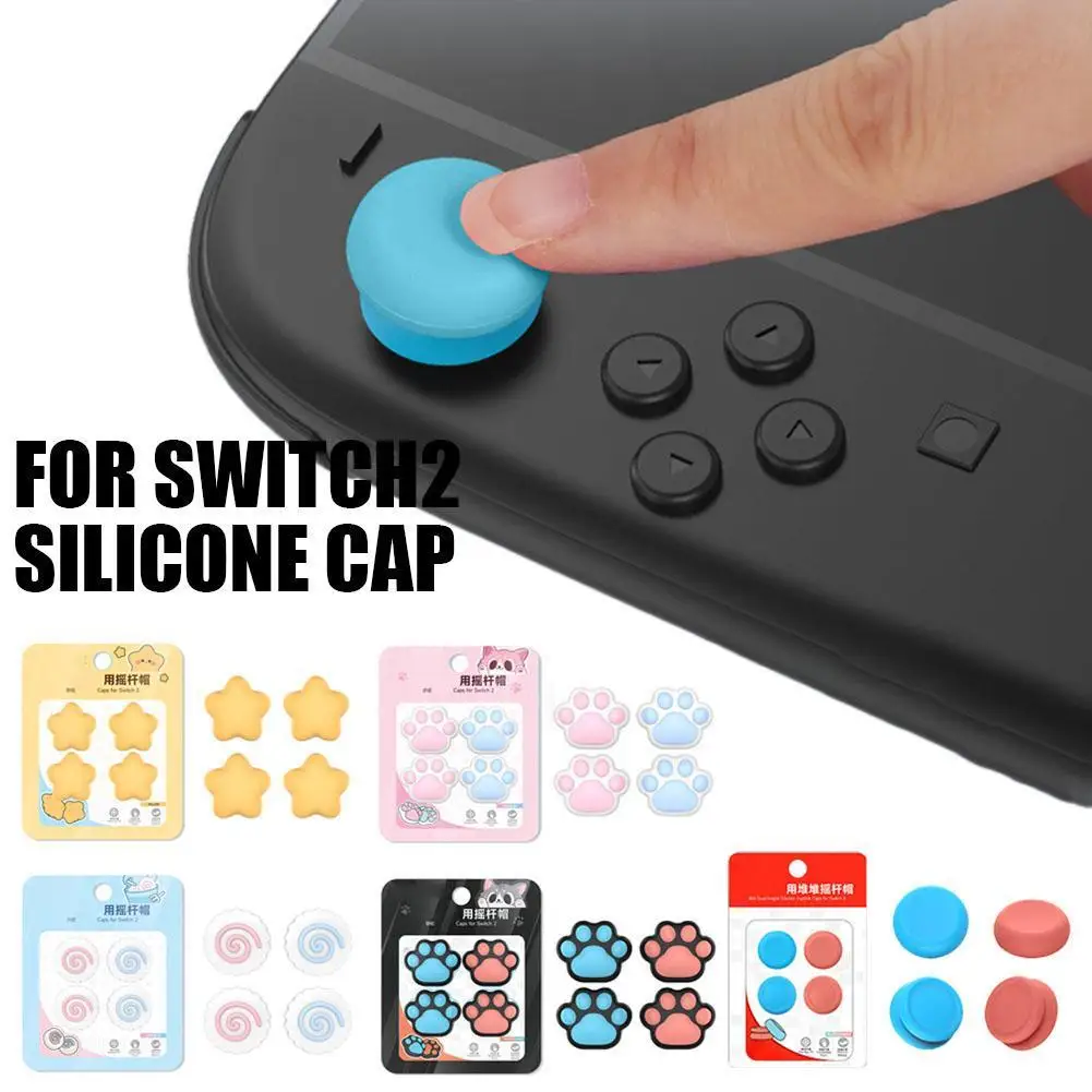 Silicone Cap For NS2 Mushroom Head Protective Cap For Switch 2 Joystick Silicone Cap Game Replacement Accessories