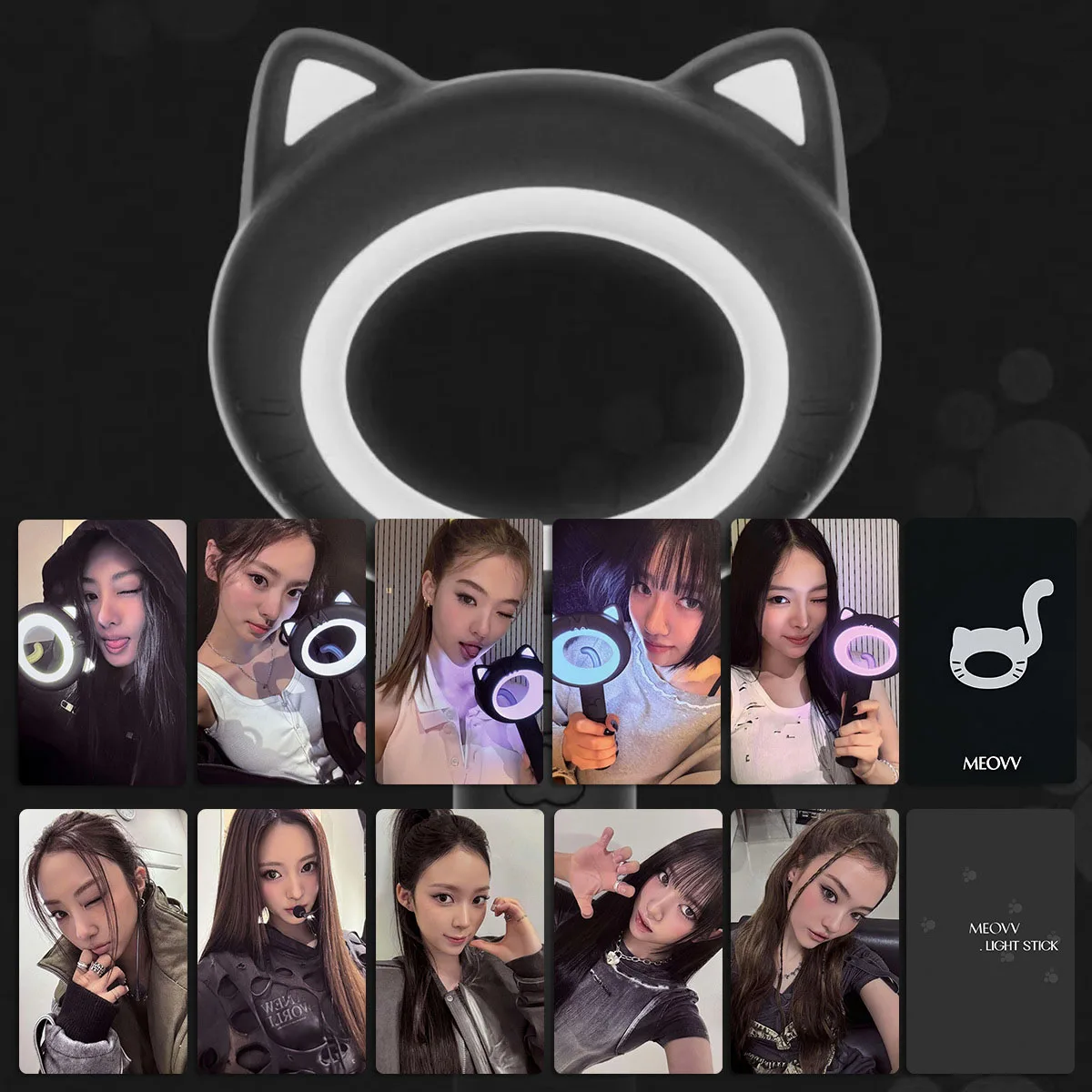 KPOP MEOVV موضة مزدوجة الجانبين Photocard Gawon Sooin Anna يده عصا إضاءة بطاقات Seflie 5/10 قطعة بطاقة بريدية المشجعين هدية عيد ميلاد