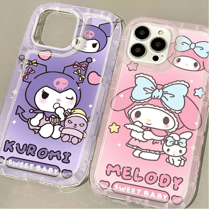 سانريو كورومي سينامورول حافظة هاتف شفافة لهاتف سامسونج جالاكسي S24 S25 Ultra S23 S22 Plus S21 S20 FE A15 A35 A55 A54 5G #1