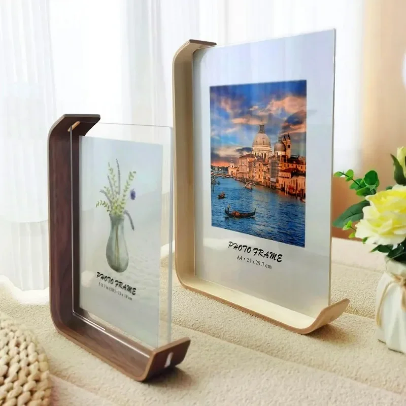 Acrylic Wooden Photo Frame A4 10X15cm 15X20cm Calendar Double-sided Frame Photo Frames for Wedding Party Picture Frame