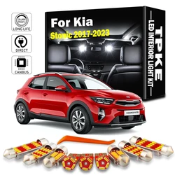 TPKE 11Pcs LED Interior Kit For Kia Stonic 2017 2018 2019 2020 2021 2022 2023 Sun Visor Luggage Plate Light Car Reading Bulbs