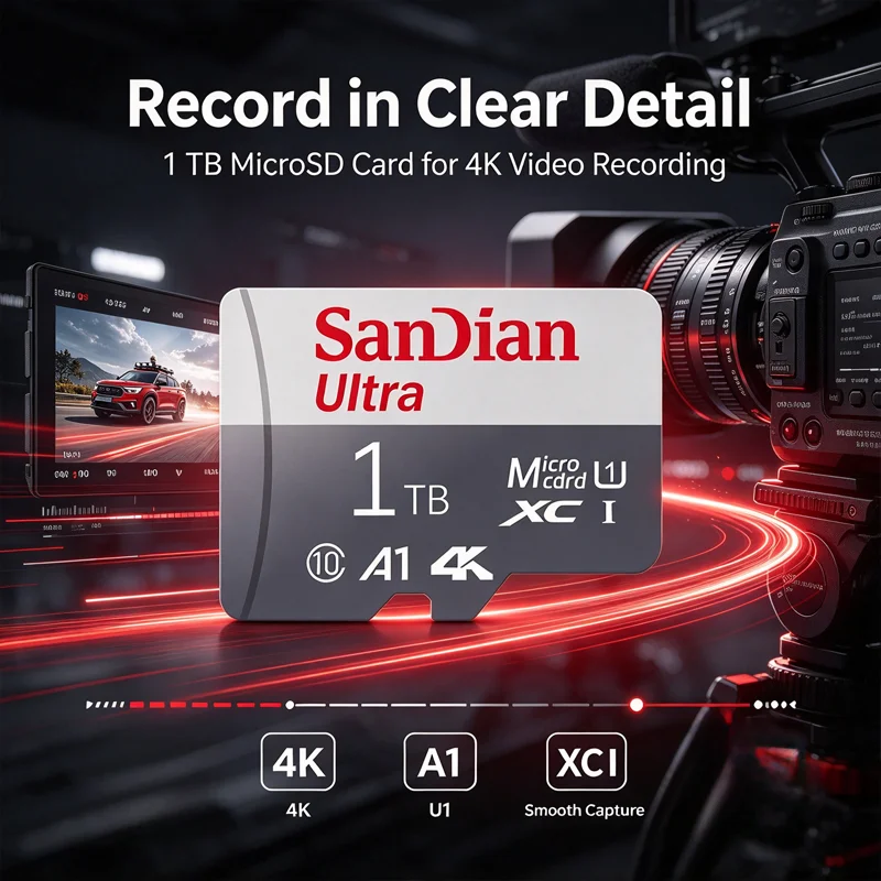 512GB Micro TF SD Memory Card 1TB Cartao De Memoria V30 High Performance Flash Storage Card for Action Camera Phone Tablet UAV