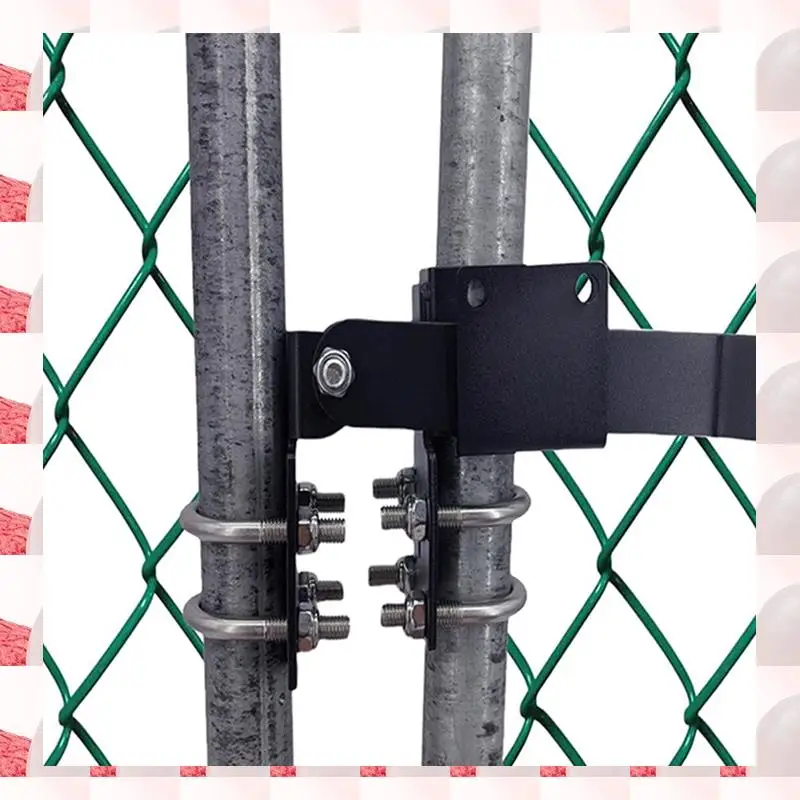 

ABGN Цепное звено Двойная защелка ворот для 1-3/8-дюймовых рамок ворот, защелка фермерских ворот Мощная защелка двойных ворот для распашных ворот