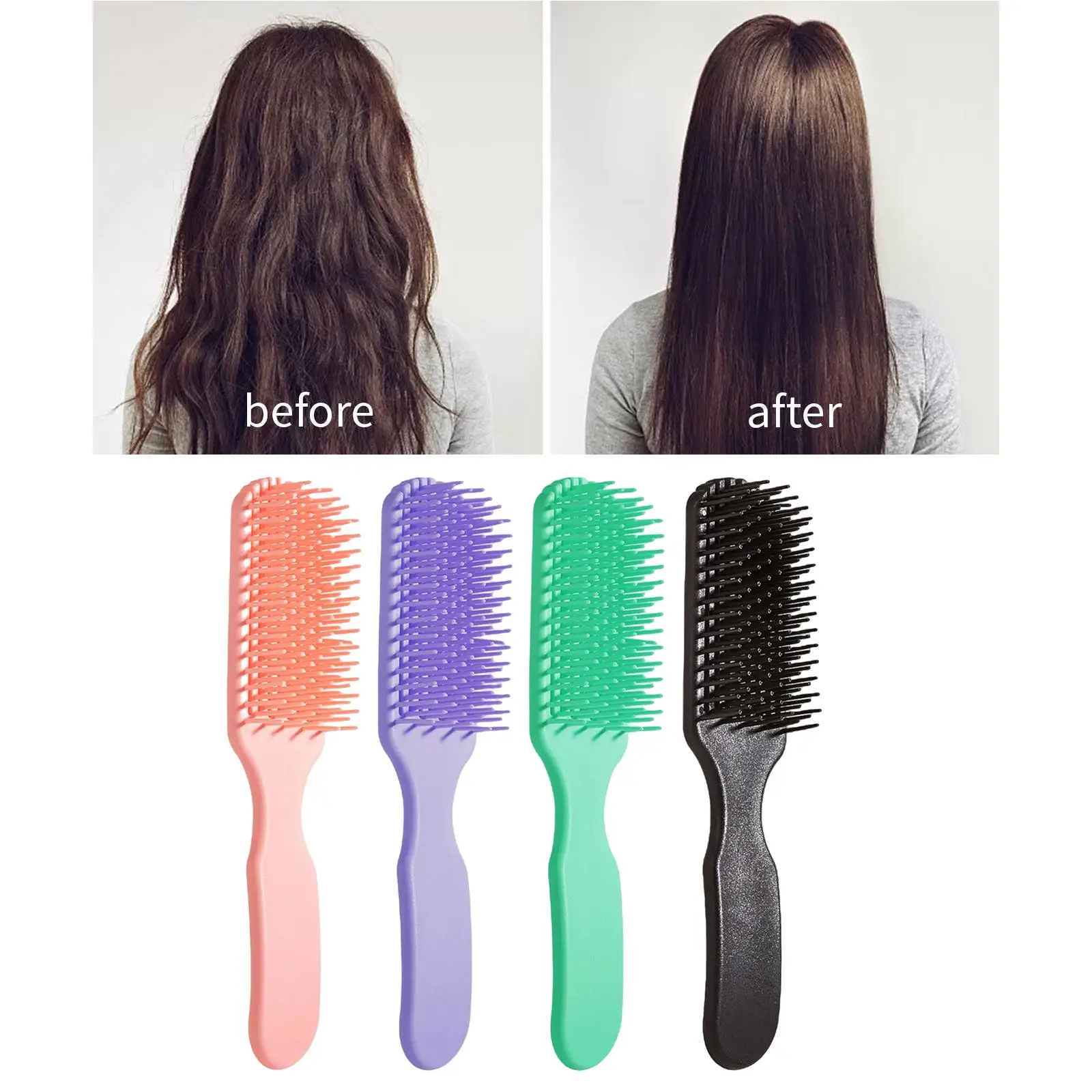 Hairdressing Massage Comb Comfortable Anti Knotting Soft for Wet Long Hair