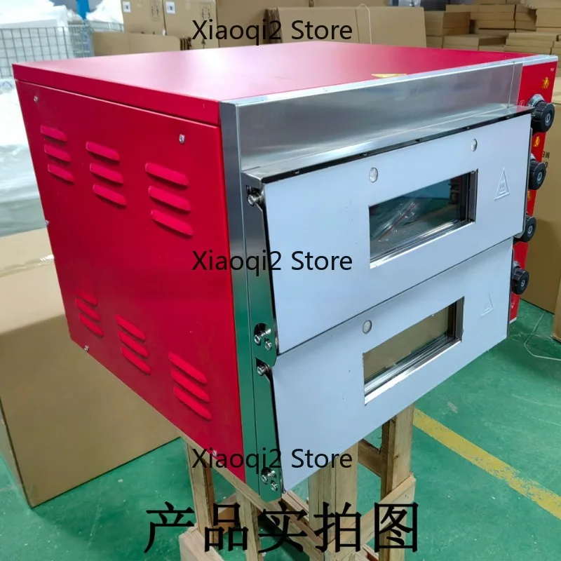 Commercial red spray-painted electric pizza oven, large-capacity, for baking bread and cakes, upright