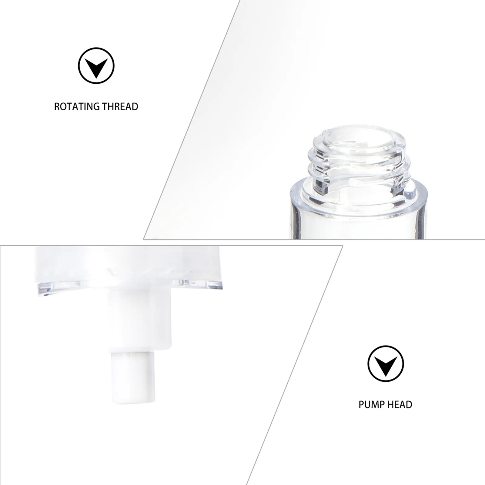 24Pcs Clear Travel Vacuum Bottle Set Compact Refillable Containers for Skincare Creams Lotions Makeup Subpackaging Lightweight