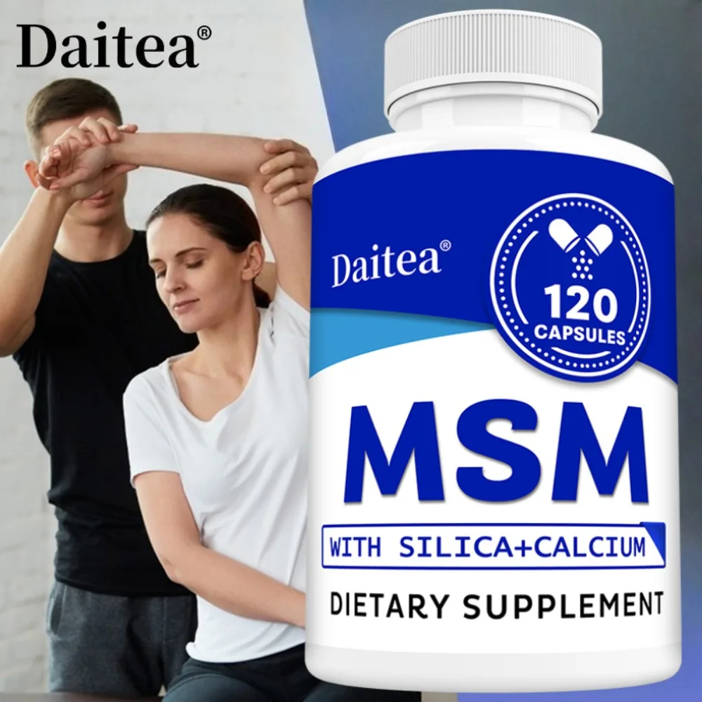 

MSM Capsules Supports Joint Movement,Balance Skin, Hair and Nails Health – Non-GMO, Gluten-Free, Vegan