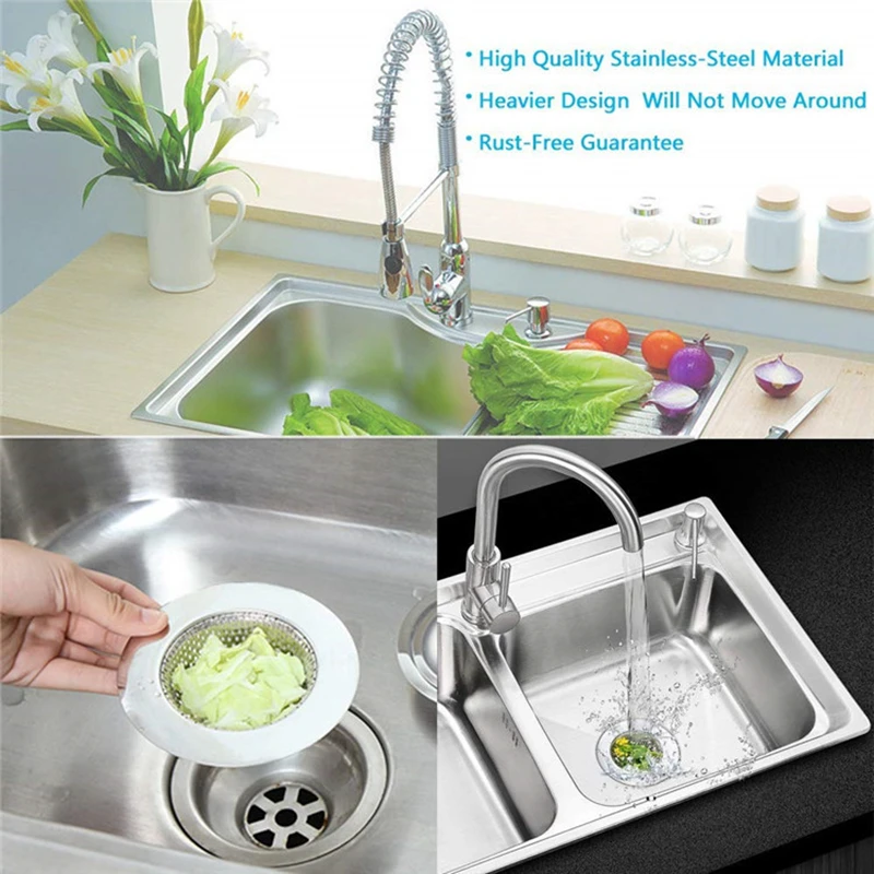 Stainless Steel Bathroom Sink Strainer Home Floor Drain Leak Net Hair Catcher Stopper Shower Filter Trap Kitchen Food Slag Tools