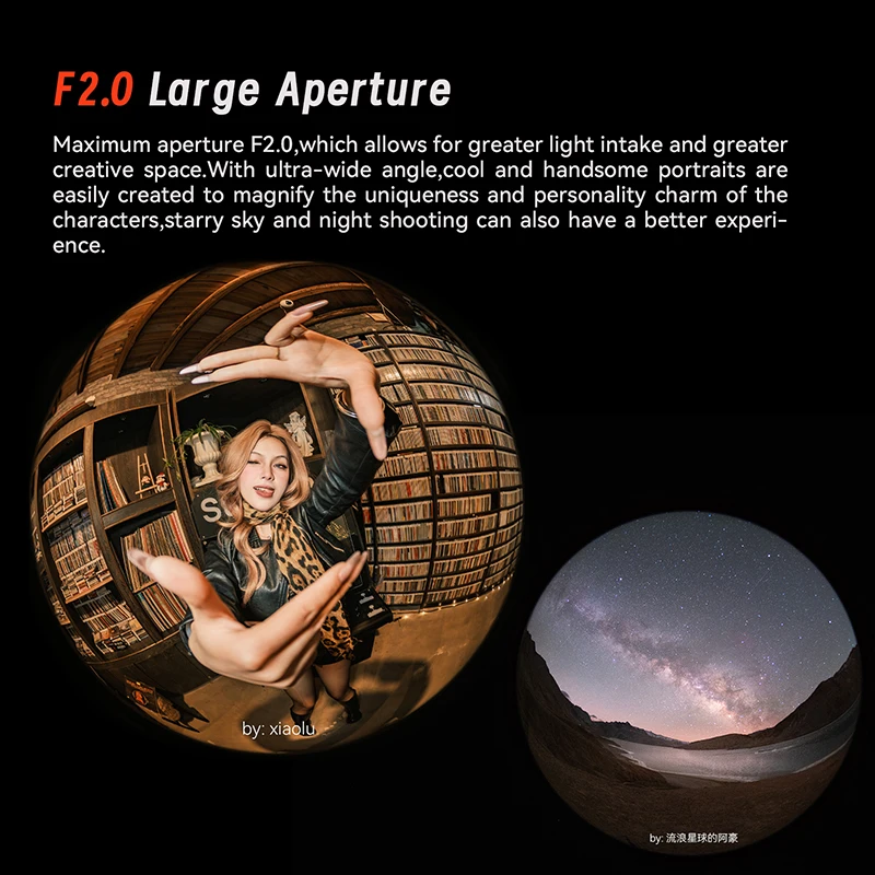 AstrHori 6.5mm F2 Circular Fisheye Lens APS-C Manual Prime Camera Lens for Sony E Canon RF Fujiflim XF Nikon Z LUMIX M43 Mount