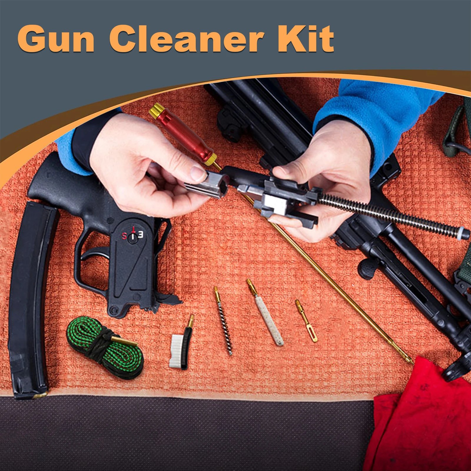 Gun Cleaning Kit Universal Rifle Brush Tool Cleaning Tool Kit Shotgun Pistol Professional Portable Cleaner Maintenance Weapon