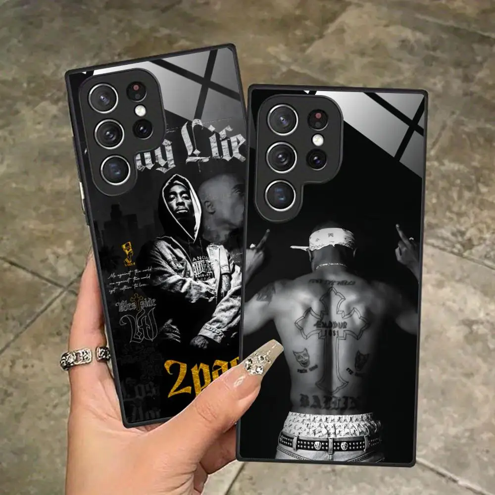 Tupac Shakur Phone Case for Samsung Galaxy S26 S25 S24 S23 S22 S21 S20 Note20 Plus FE Ultra Glass Protective Cover