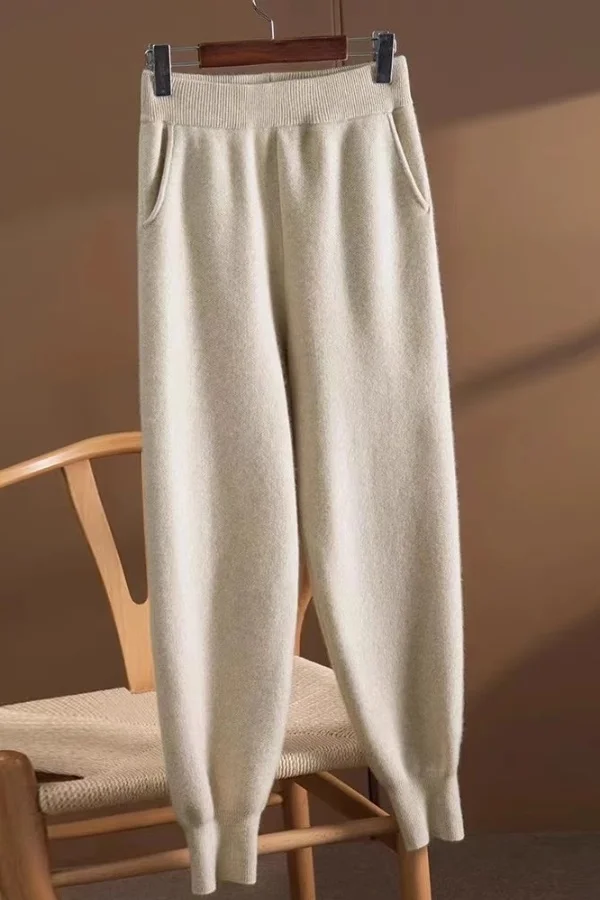 

Autumn and winter high-waisted woolen leggings, women's casual loose fashion sports thickened knitted sweatpants XT1635
