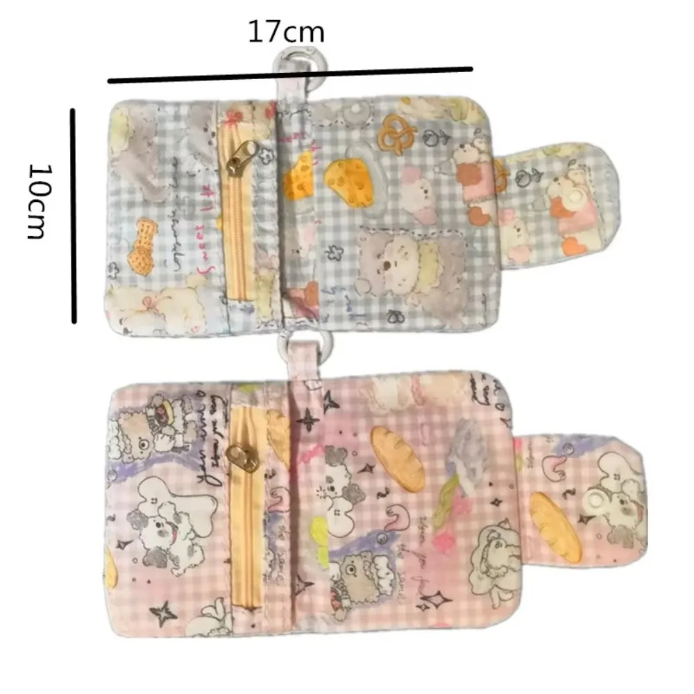 Nuovo portamonete in cartone animato multifunzionale in tessuto di cotone borsa corta Mini custodia di grande capacità