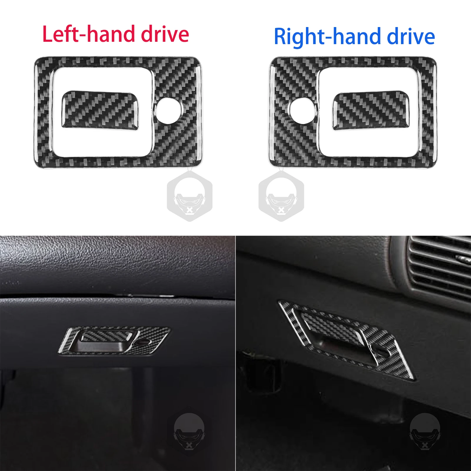 

Для Ford Mustang 2001-2004 ремонт отсека для хранения из углеродного волокна, крышка переключателя, автомобильные наклейки под дерево, внутренние наклейки