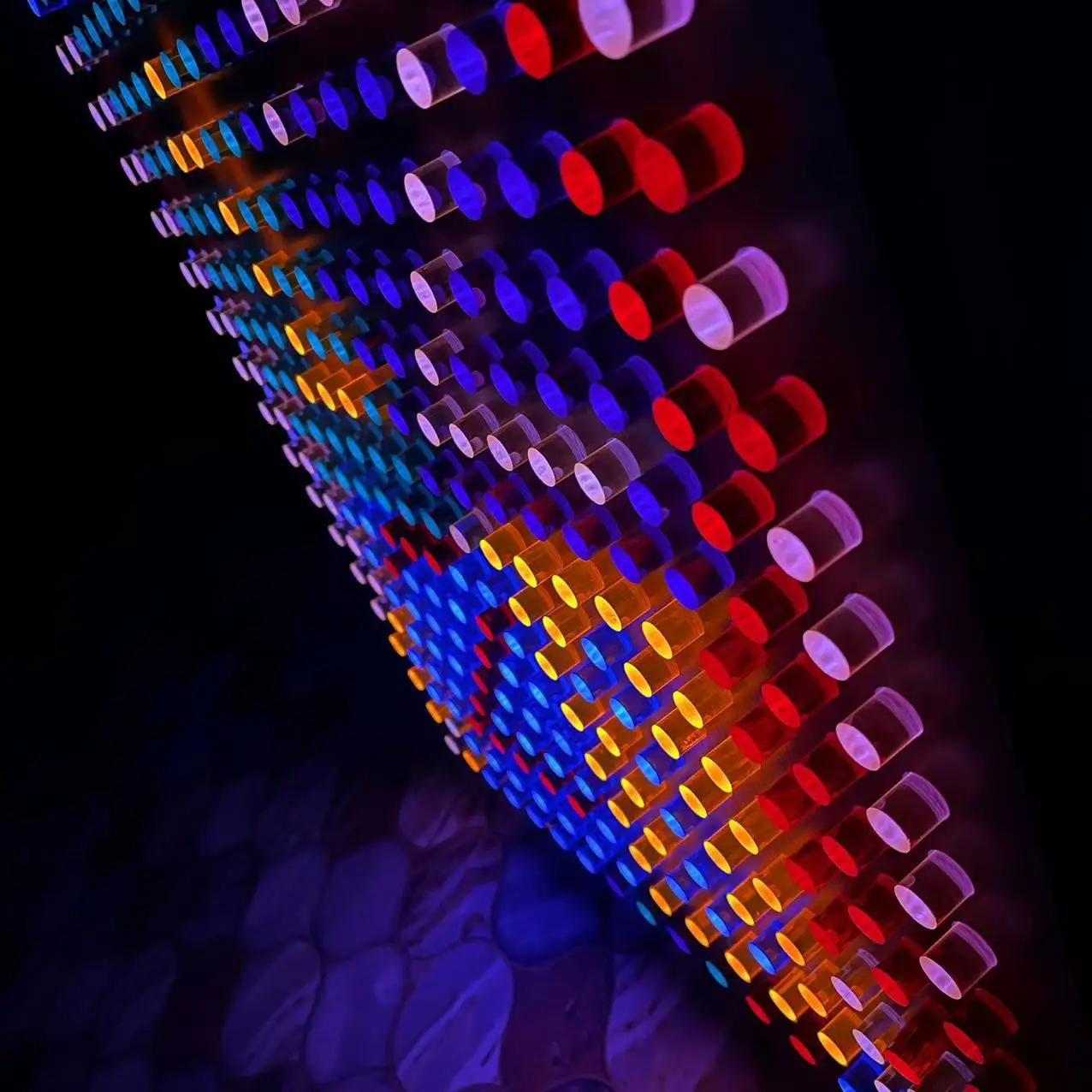 Naxilai 2 قطعة قضيب أسطواني أكريليك وردي قضيب بلاستيكي صلب شبكي دليل الضوء قضيب شفاف بطول 100 مم، ضياء 24 مم.