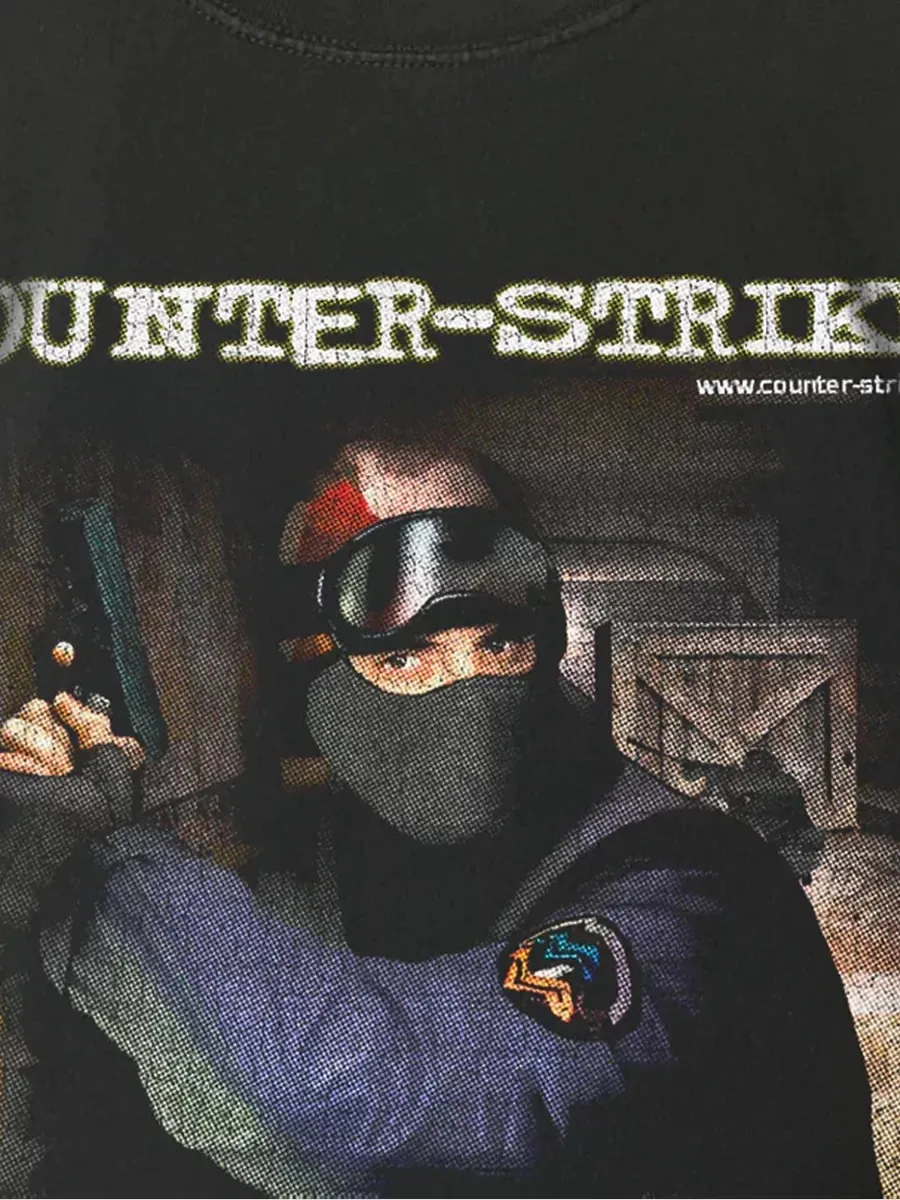 Vintage 2000s CounterStrike CS 1.6 Game Promo Graphic T-Shirt Cotton Men Women Streetwear Tee