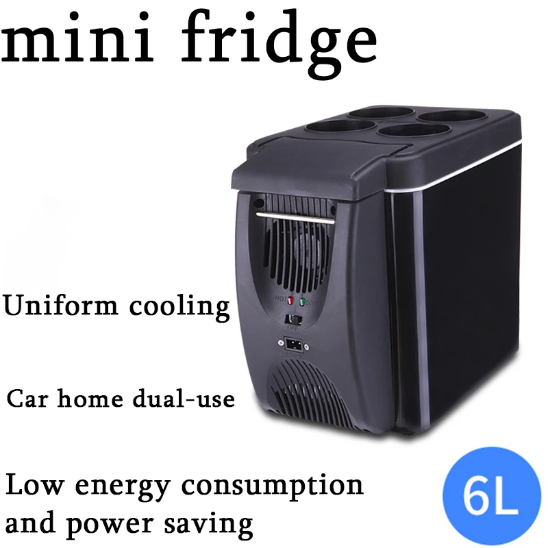 Refrigerador eléctrico para coche de 6L y 12V, Mini congelador, refrigerador y calentador para coche, refrigerador eléctrico portátil para Icebox, refrigerador de viaje