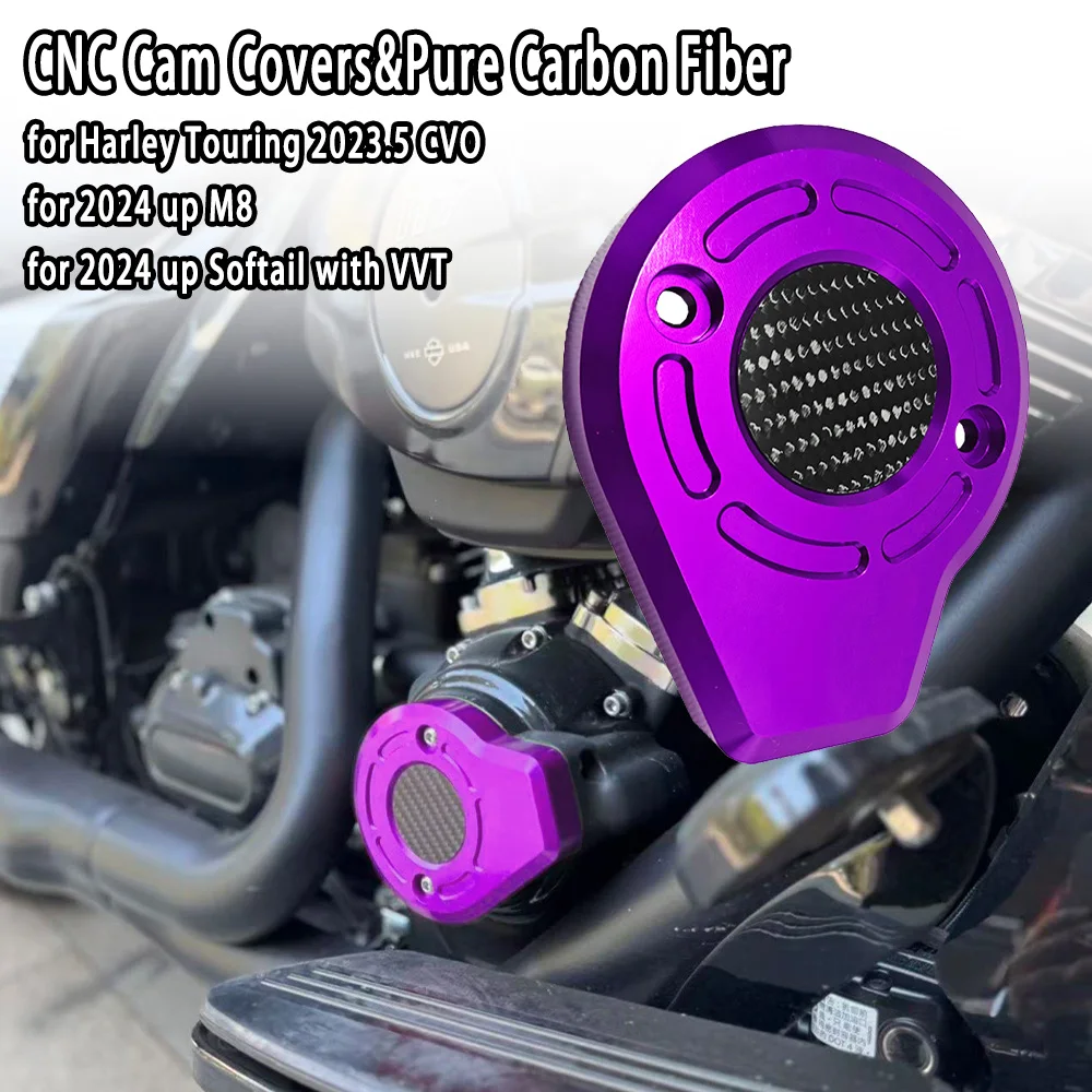 

Крышки клапанов CNC из чистого карбона для Harley Touring 2023.5, CVO 2024+, M8 2024+, Softail с VVT, аксессуары для мотоциклов