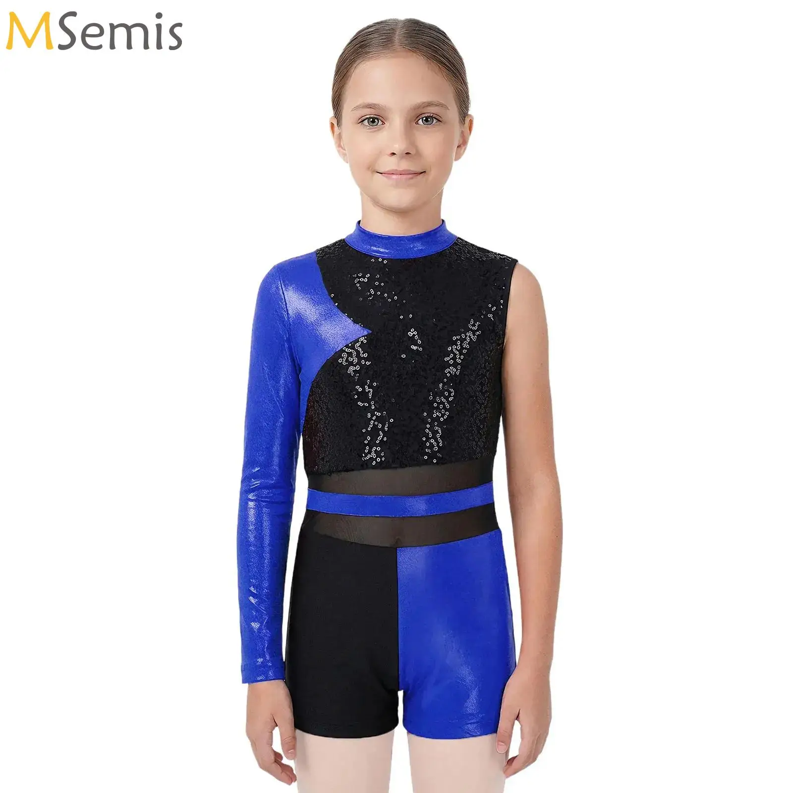 

Jazz Ballet Dance Leotard for Kids Girls Tango Cha-cha Salsa Ballroom Performance Costumes Sequins Jumpsuits Dancewear Unitard