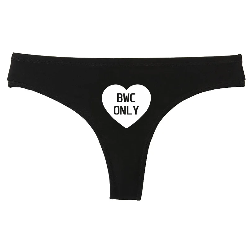Bwc Only Cute Cotton Underwear Black Thong Sexy Thongs For Women Low Waist Thong Women's Sexy Thongs Wife Gifts Couple Gifts