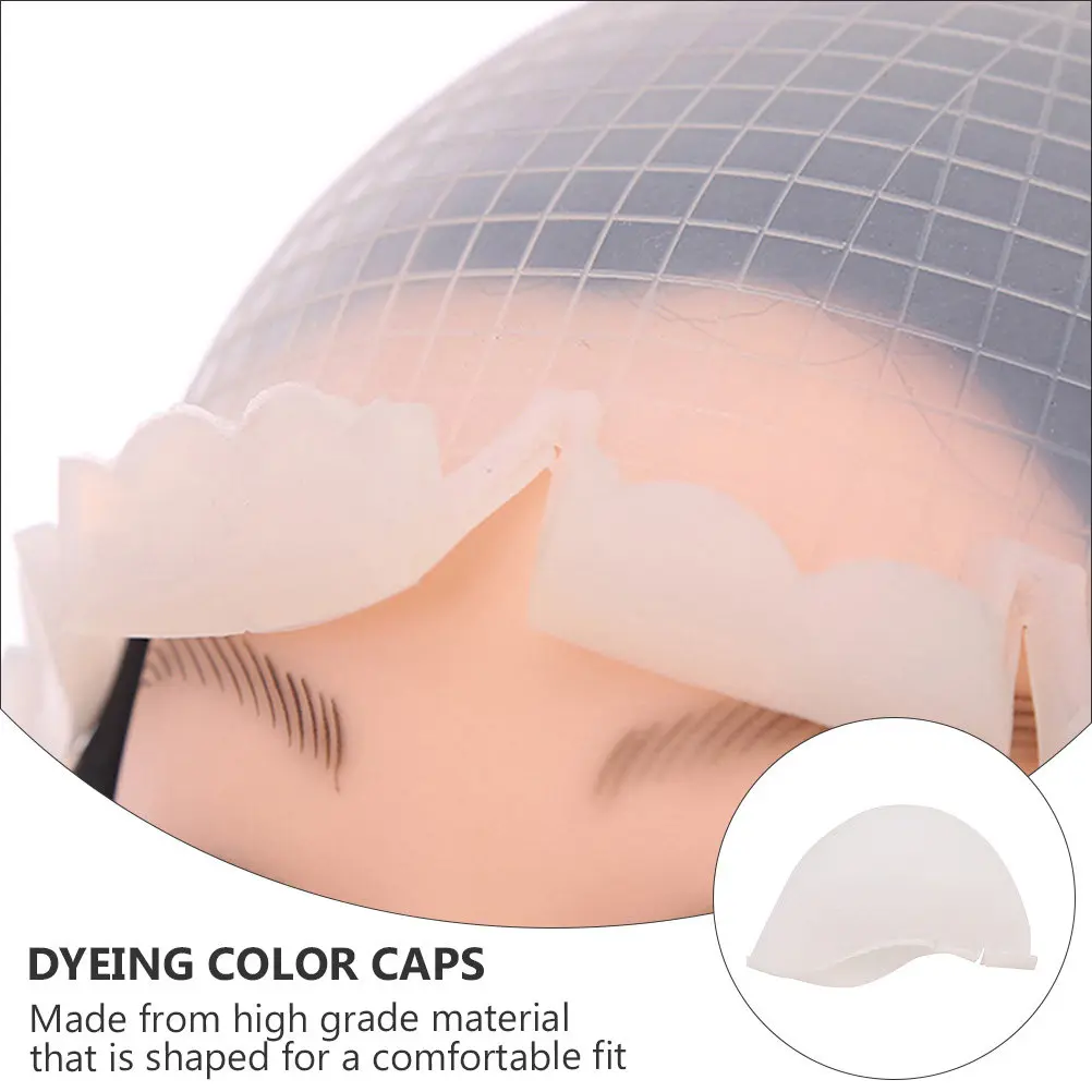 

Набор из 2 силиконовых колпачков для окрашивания волос, инструмент для салонного использования, простое окрашивание, удобная игла для вязания крючком, прочные, профессиональные, стильные.