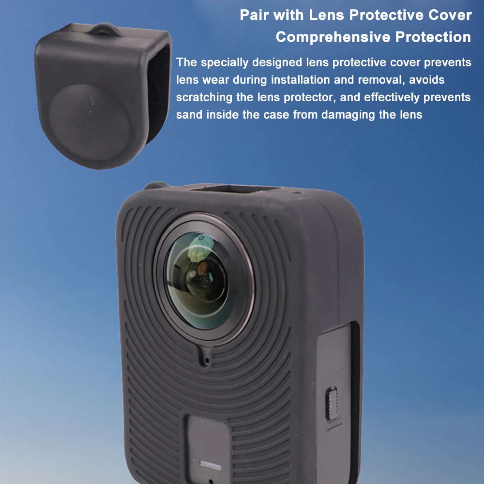 حافظة من السيليكون لهاتف Dji Osmo 360 حافظة واقية ناعمة للبطارية ملحقات كاميرا الحركة المفتوحة المقاومة للاهتراء