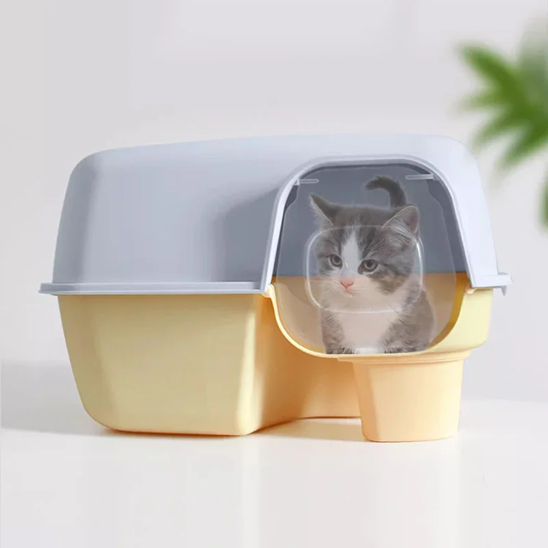 Litter Box Stuff Cat Toilet Kitten Large Enclosed Condo Cat Toilet Hidden DeodorizerCaixa De Areia Para Gato Kitten Accessories