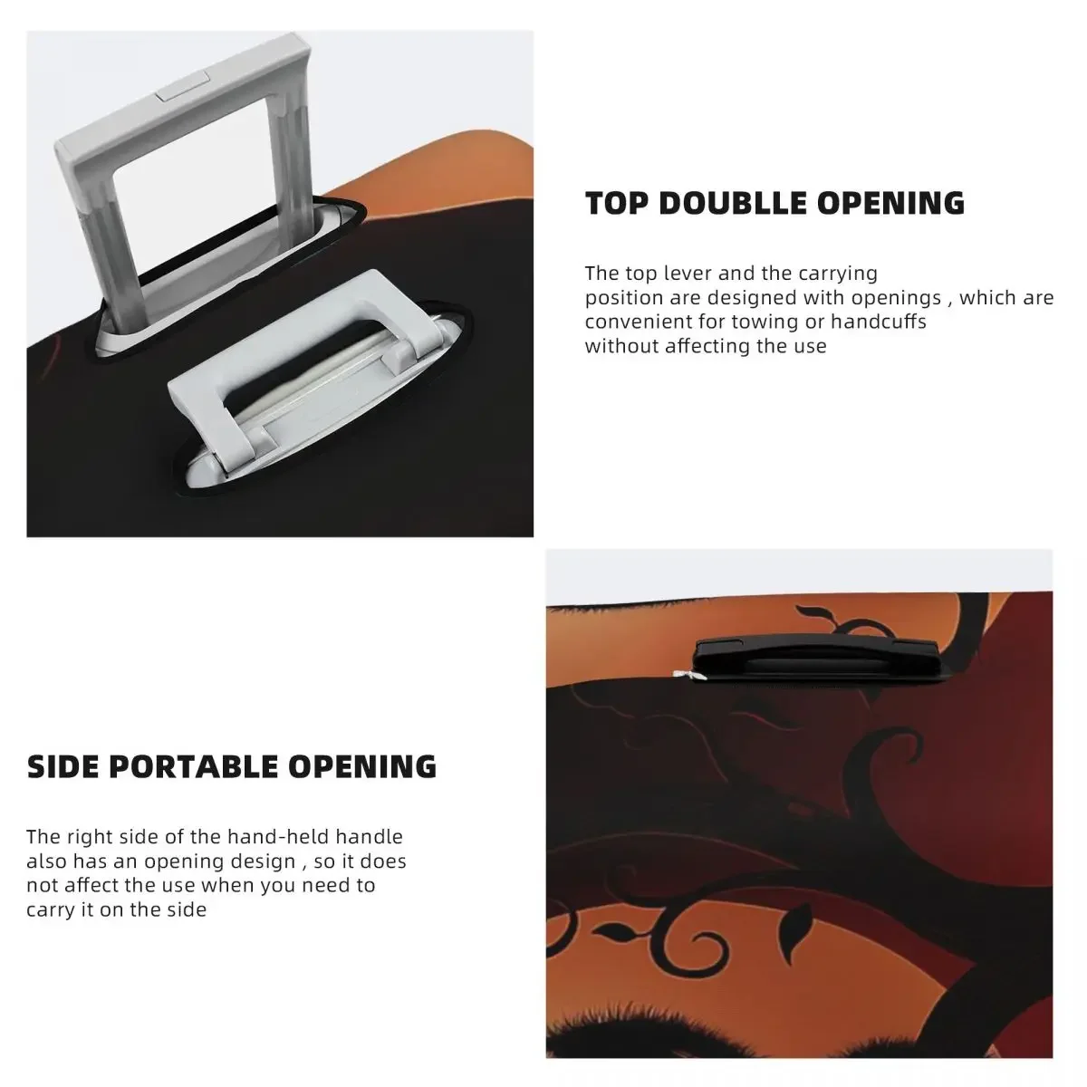 Защитный чехол для чемодана с принтом на Хэллоуин, эластичный Водонепроницаемый чехол для чемодана 18-32 дюйма, аксессуары для путешествий