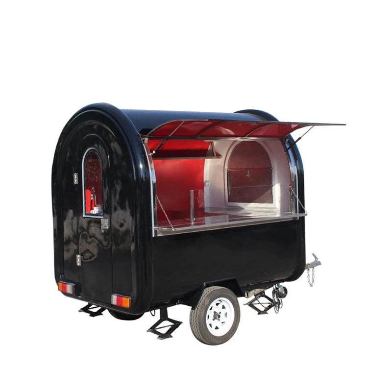 2.2 meter small mobile food truck for slush hot dog coffee ice cream fast food truck bicycle